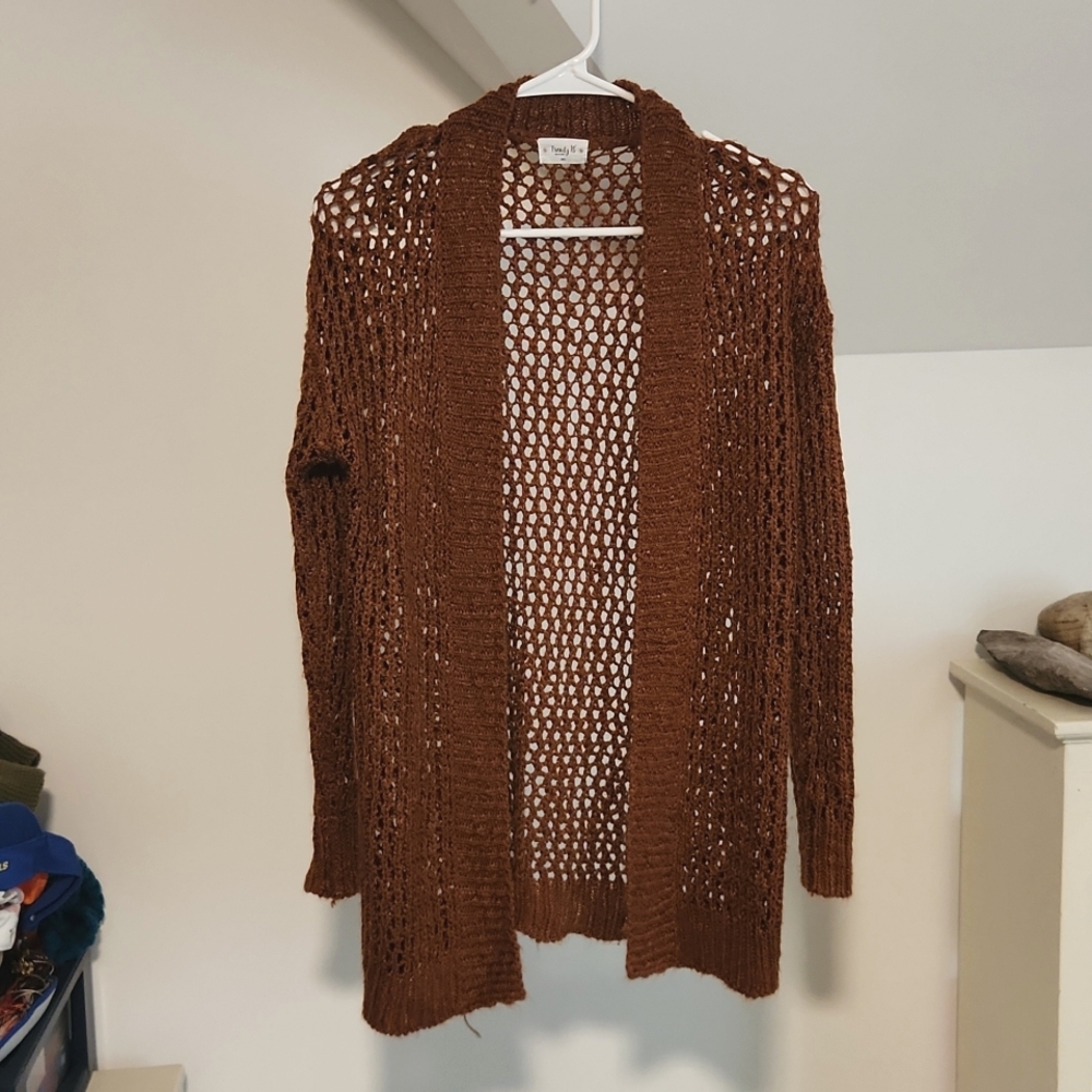 Burnt orange lightweight cardigan